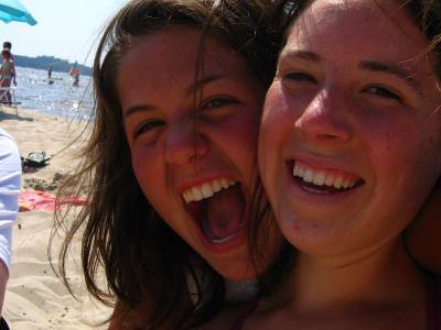 smiley et moi au lac toujours! on rigoler bien