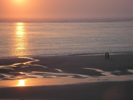coucher de soleil a la plage
